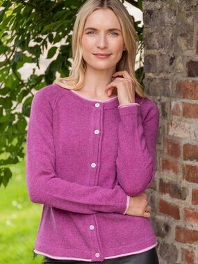 Irelandseye Wool Cashmere button down sweater size M